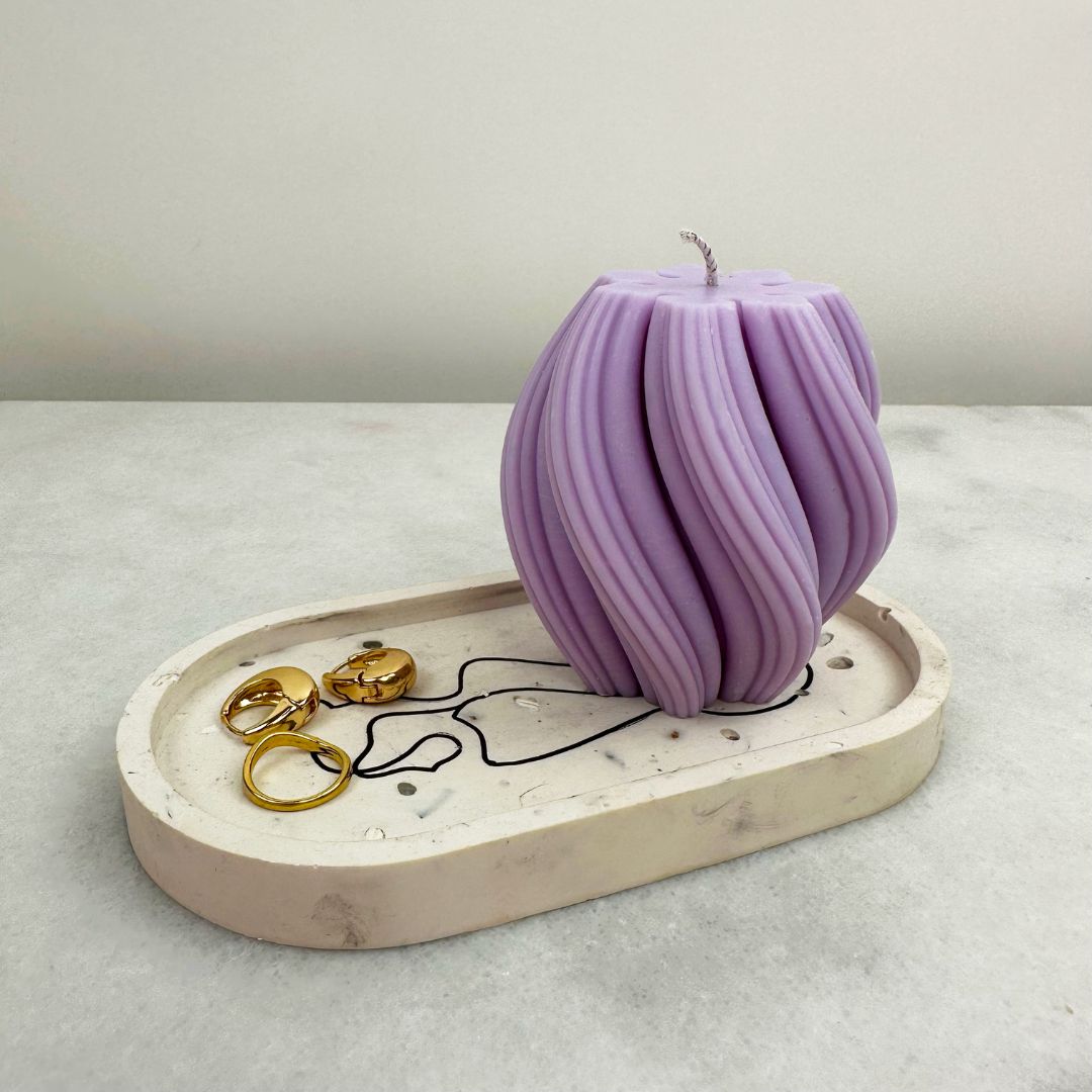 Rundt swirl lys - Støbeform til lys