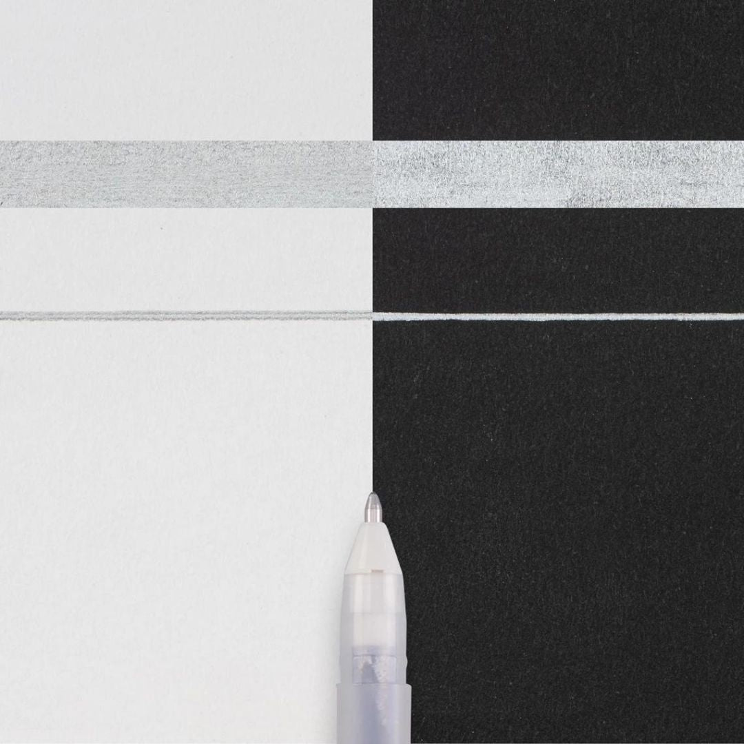 Sølv metallisk gelly roll pen - Sakura