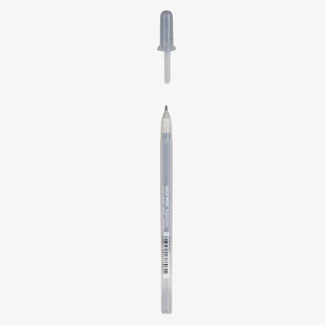 Sølv metallisk gelly roll pen - Sakura