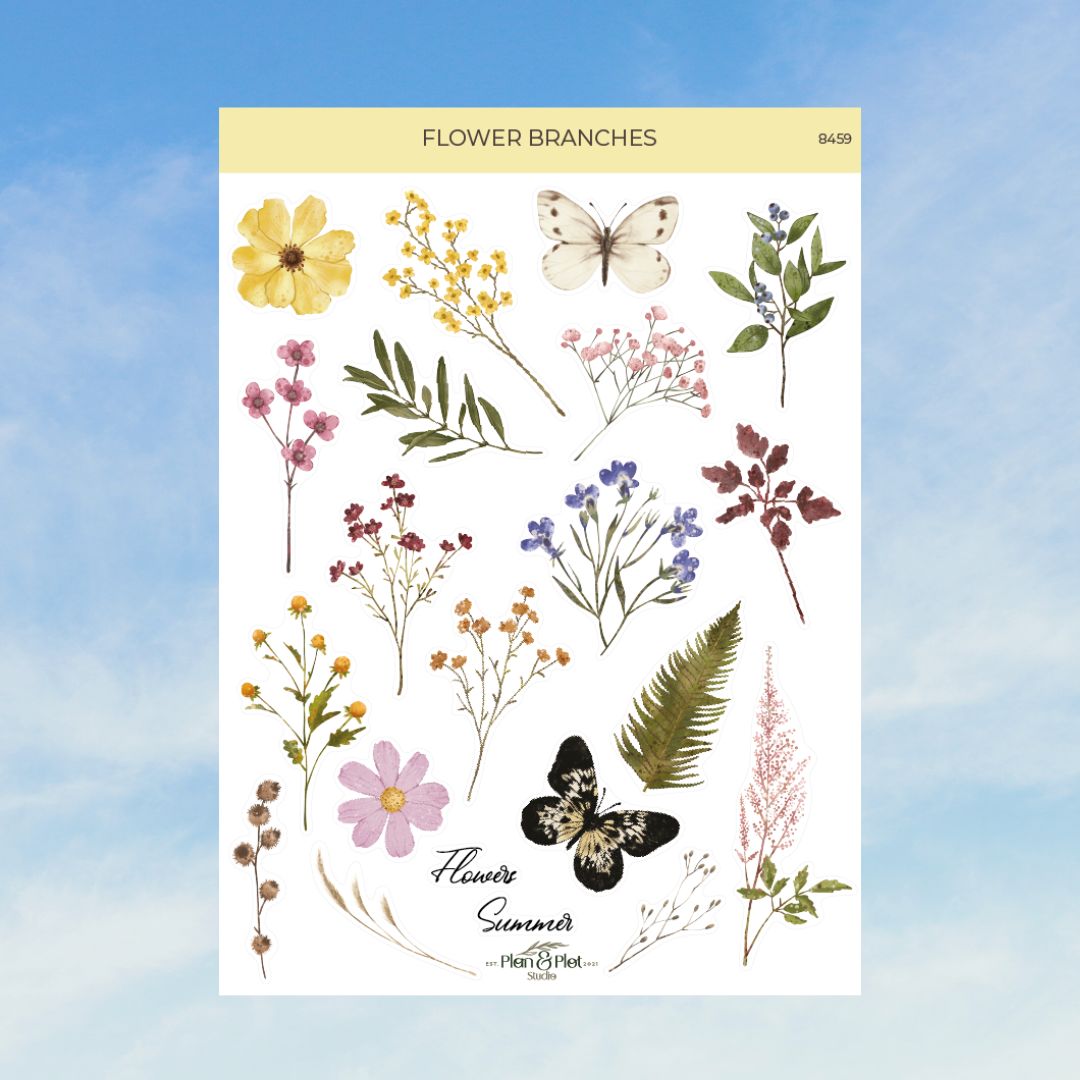 Klistermærke sæt - Blomstrende natur