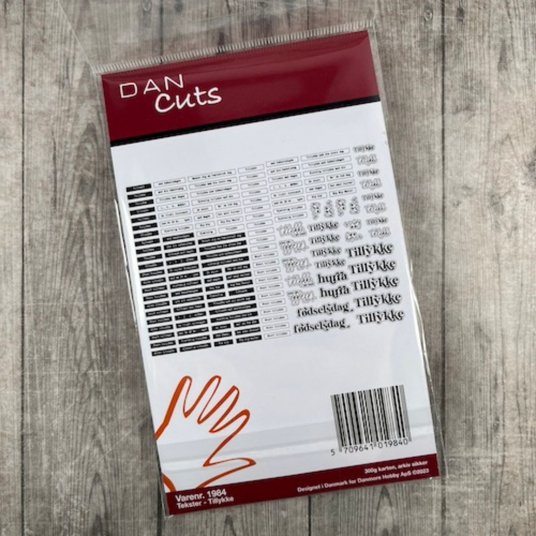 Dan Cuts - Tillykke Tekster (ca. 148 stk.)