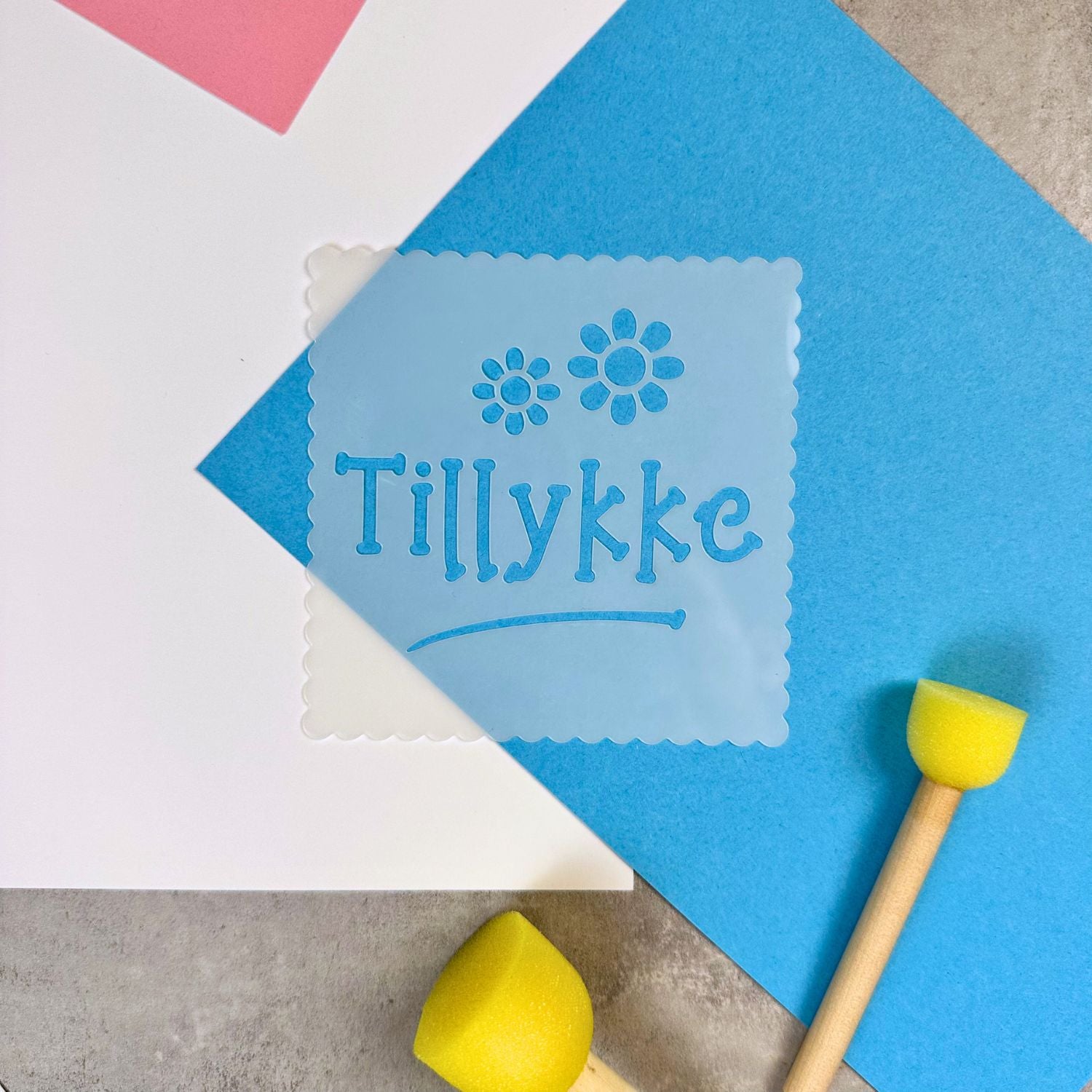 Tillykke stencil