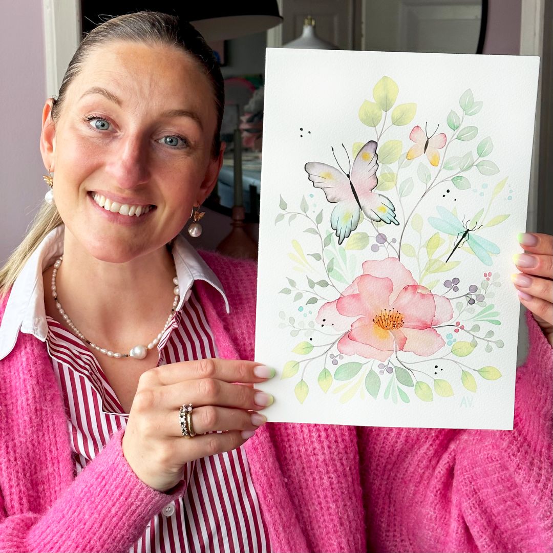 lær at male fairytale garden med annemette voss akvarelmaling