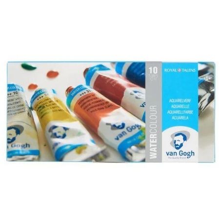 Akvarelmaling sæt med 10 tubefarver, Van Gogh