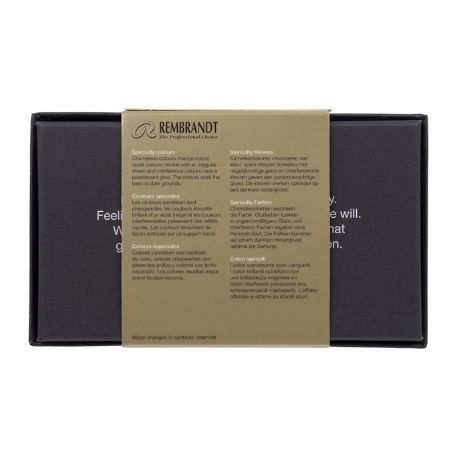 12 professionelle metalliske farver + pensel, Rembrandt