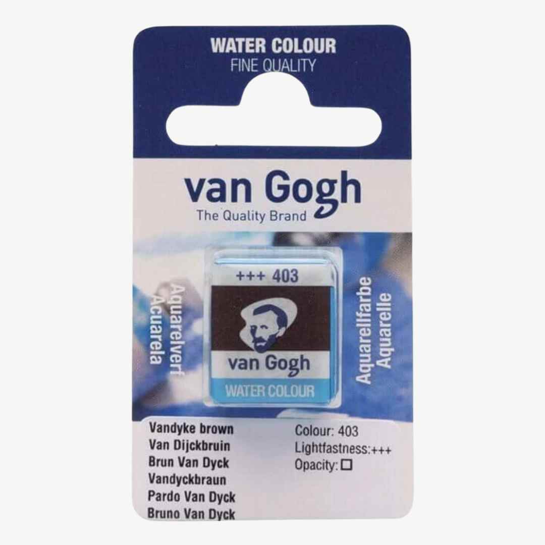 Vandyke half pan, Van Gogh akvarelmaling