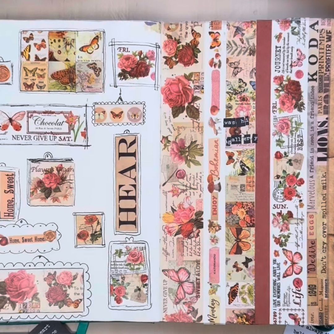 Sådan bruger du washi tape i din art journal