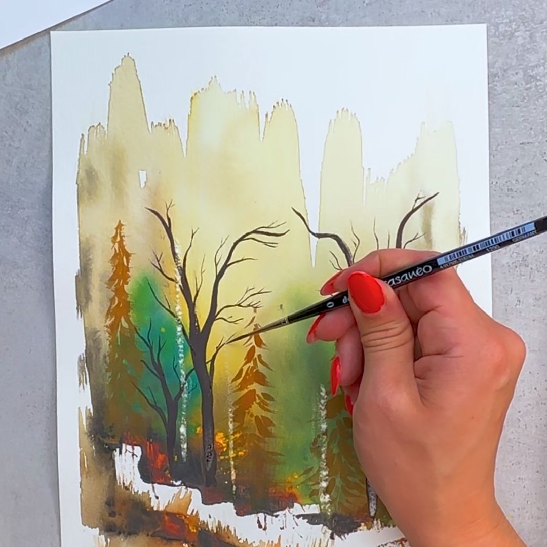 Lær at mal anderledes, nemme og realistiske træer!