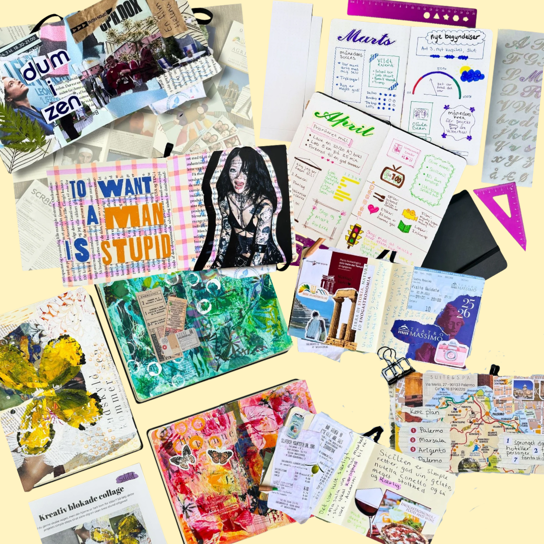 Forskellen på scrapbook, art eller bullet journal