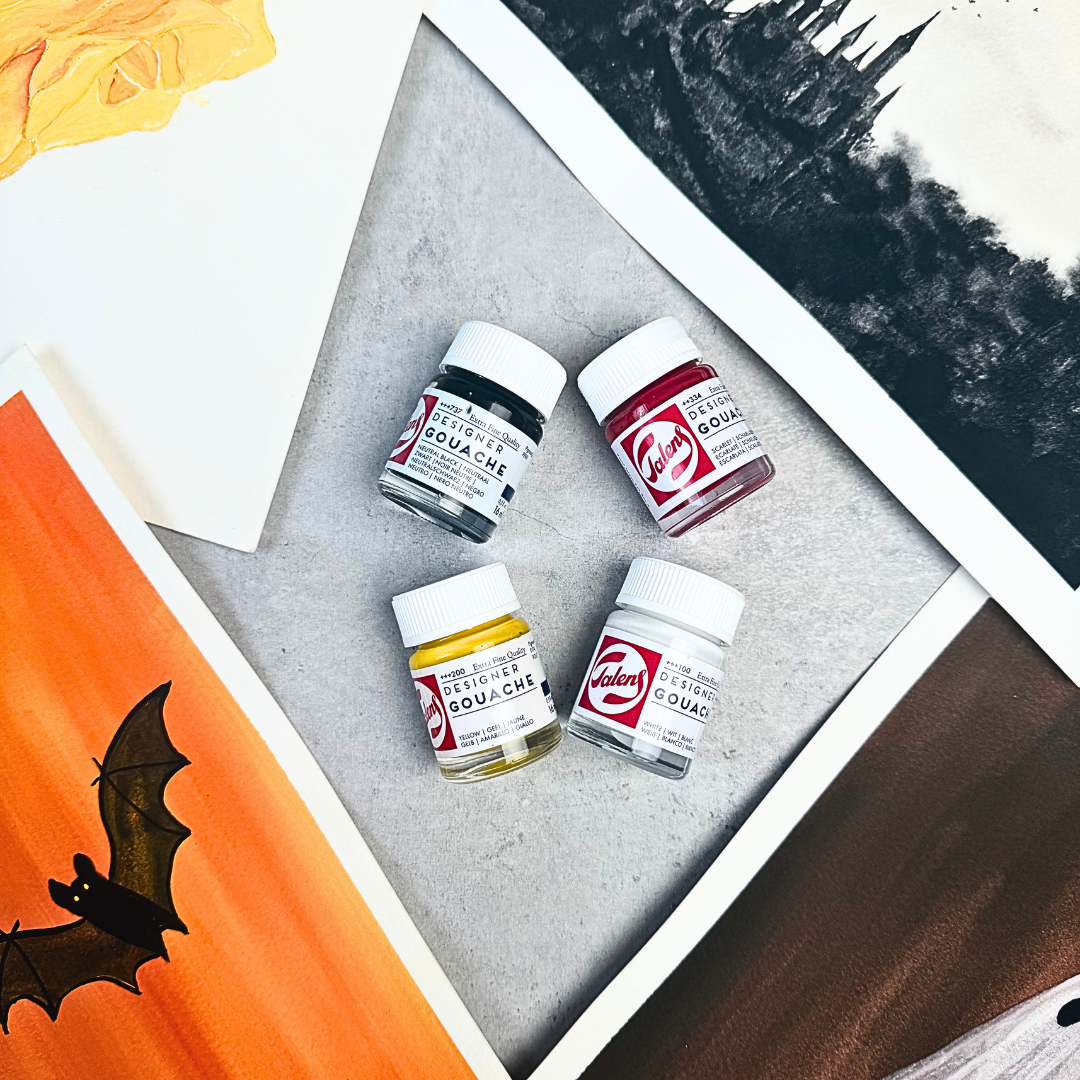 Gouache maling sæt fra den grusomme boks