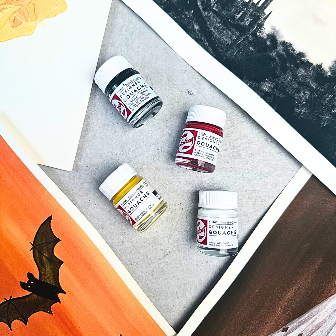Gouache maling sæt fra den grusomme boks