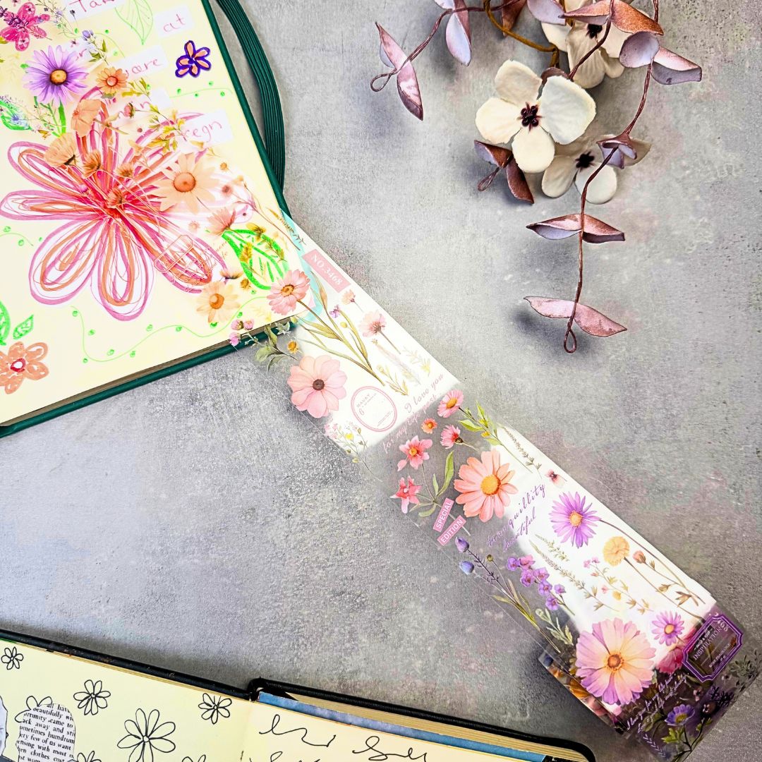 Sommerblomster gennemsigtig tape