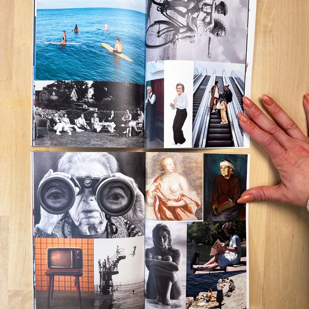 Collage bog til art journal og scrapbooking (Selvtid)
