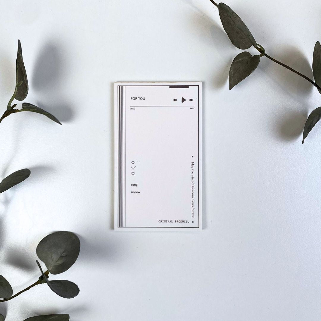 Notespapir med musikafspiller