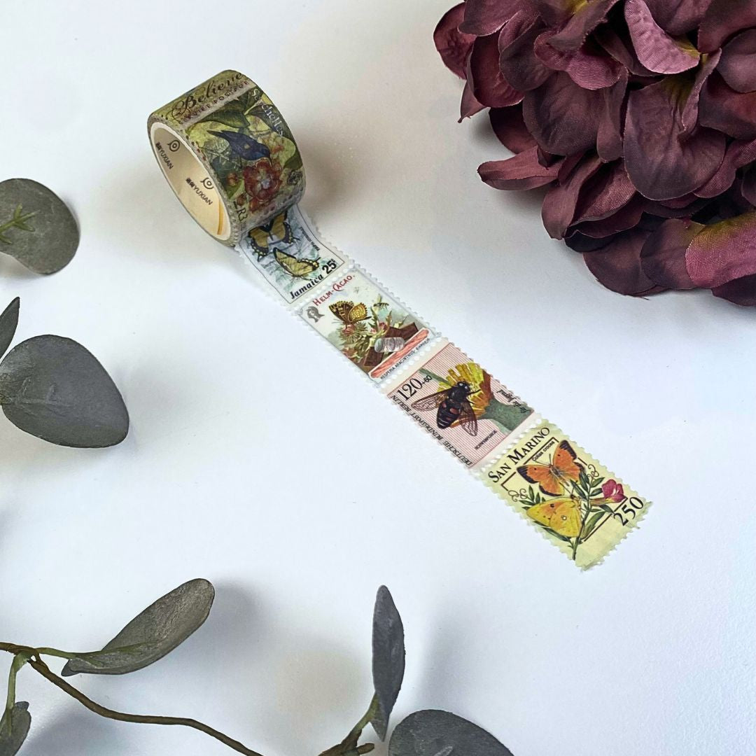 Tape med insekt frimærker