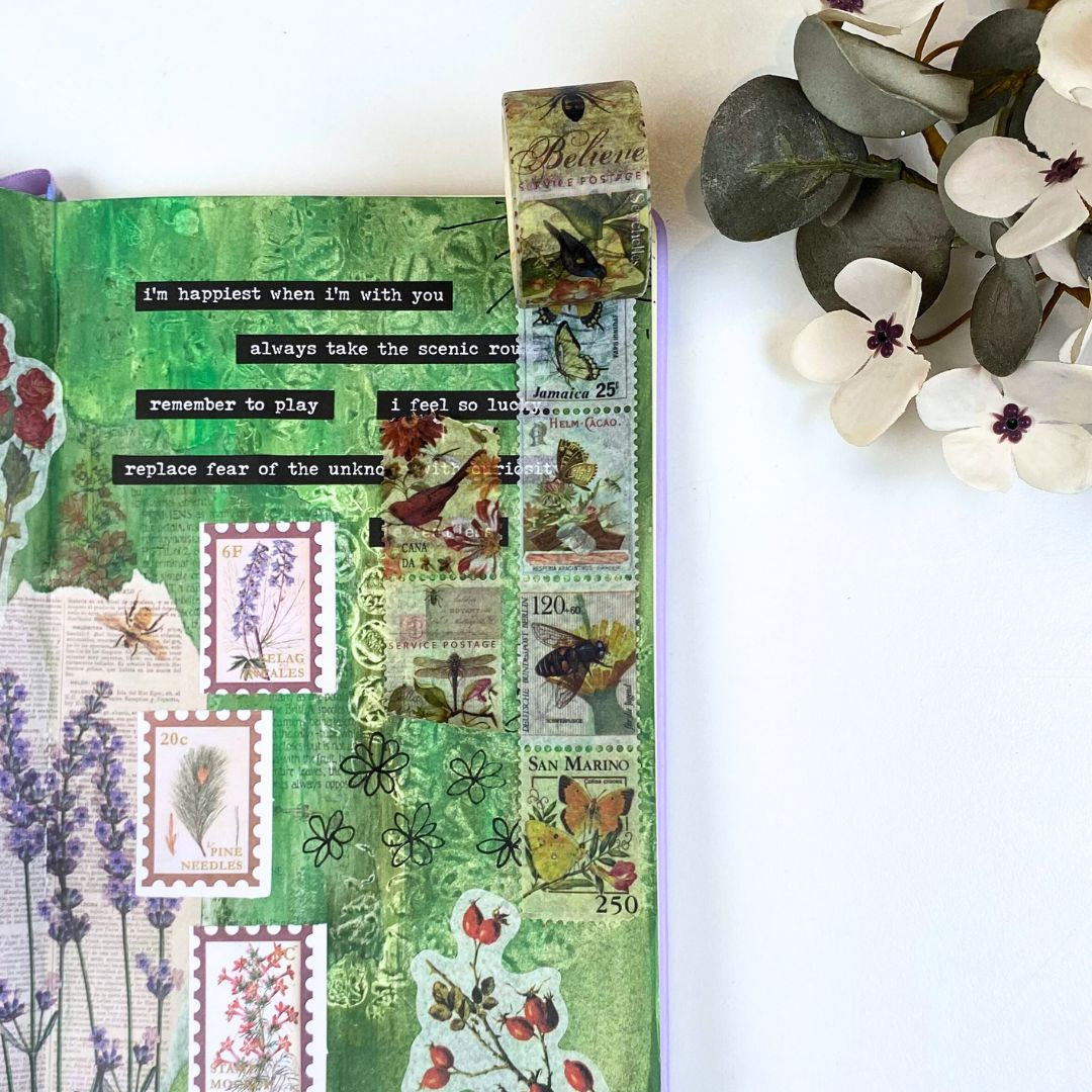 Tape med insekt frimærker