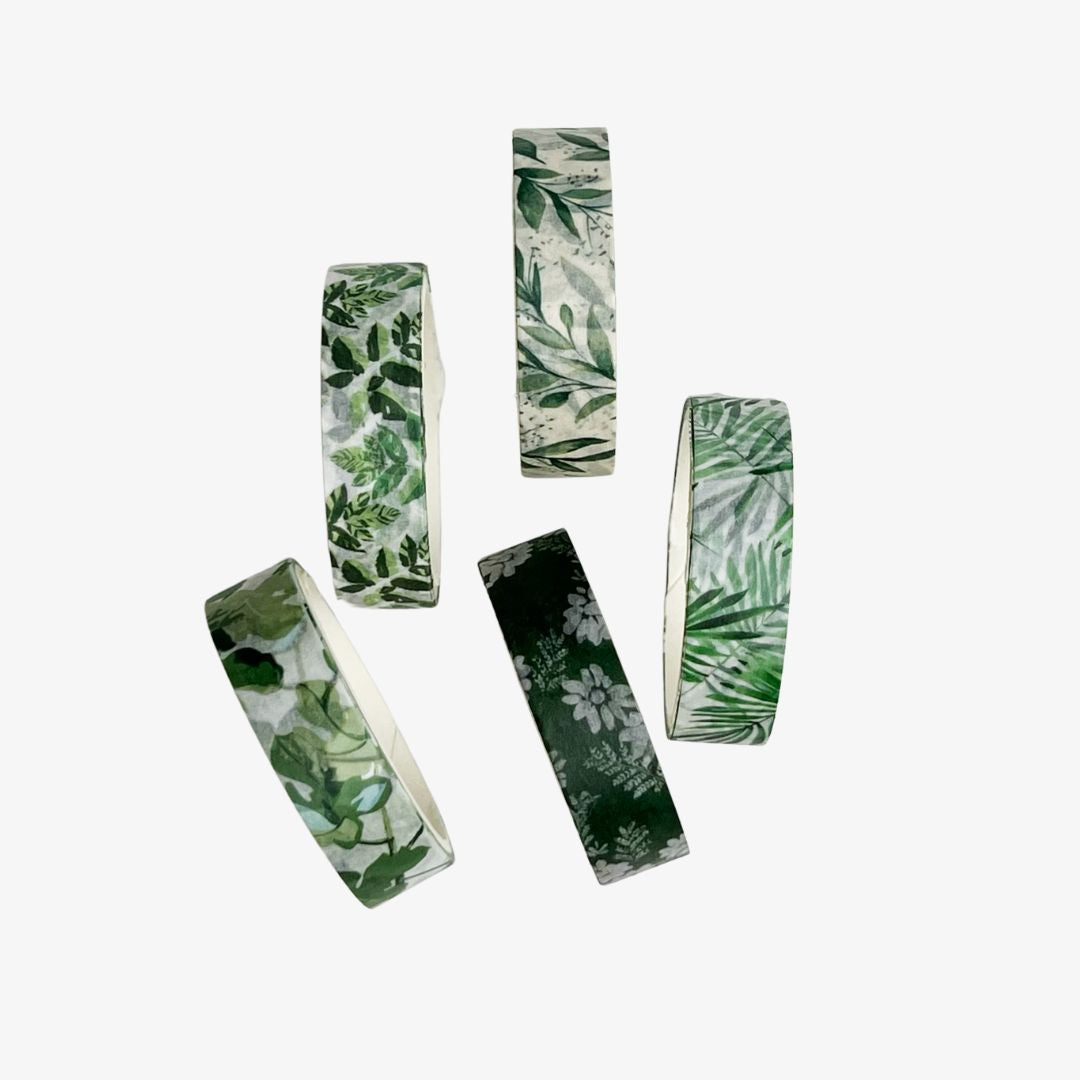 Washi Tape Sæt – Spring Flower Series (5 ruller)