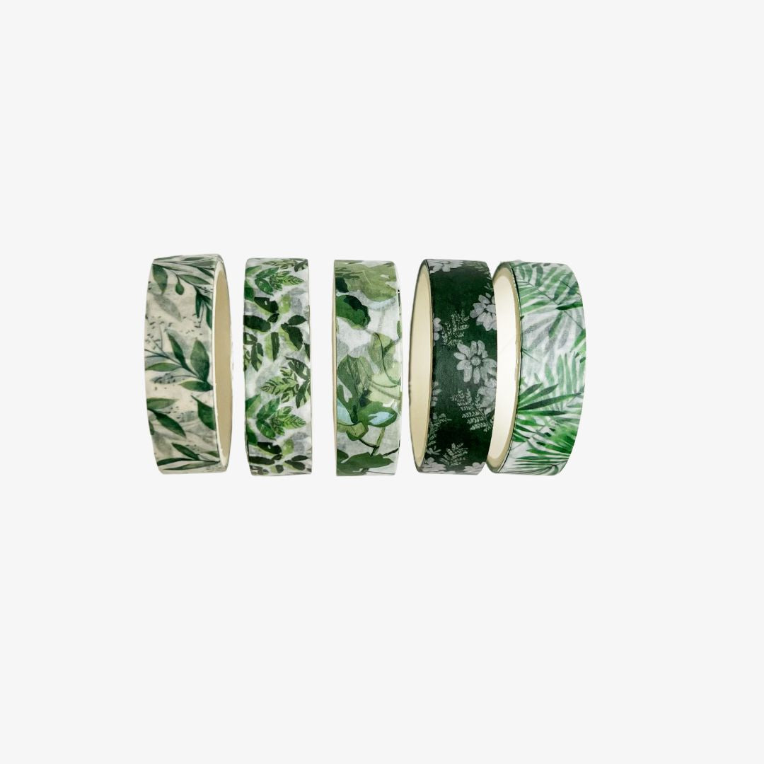 Washi Tape Sæt – Spring Flower Series (5 ruller)