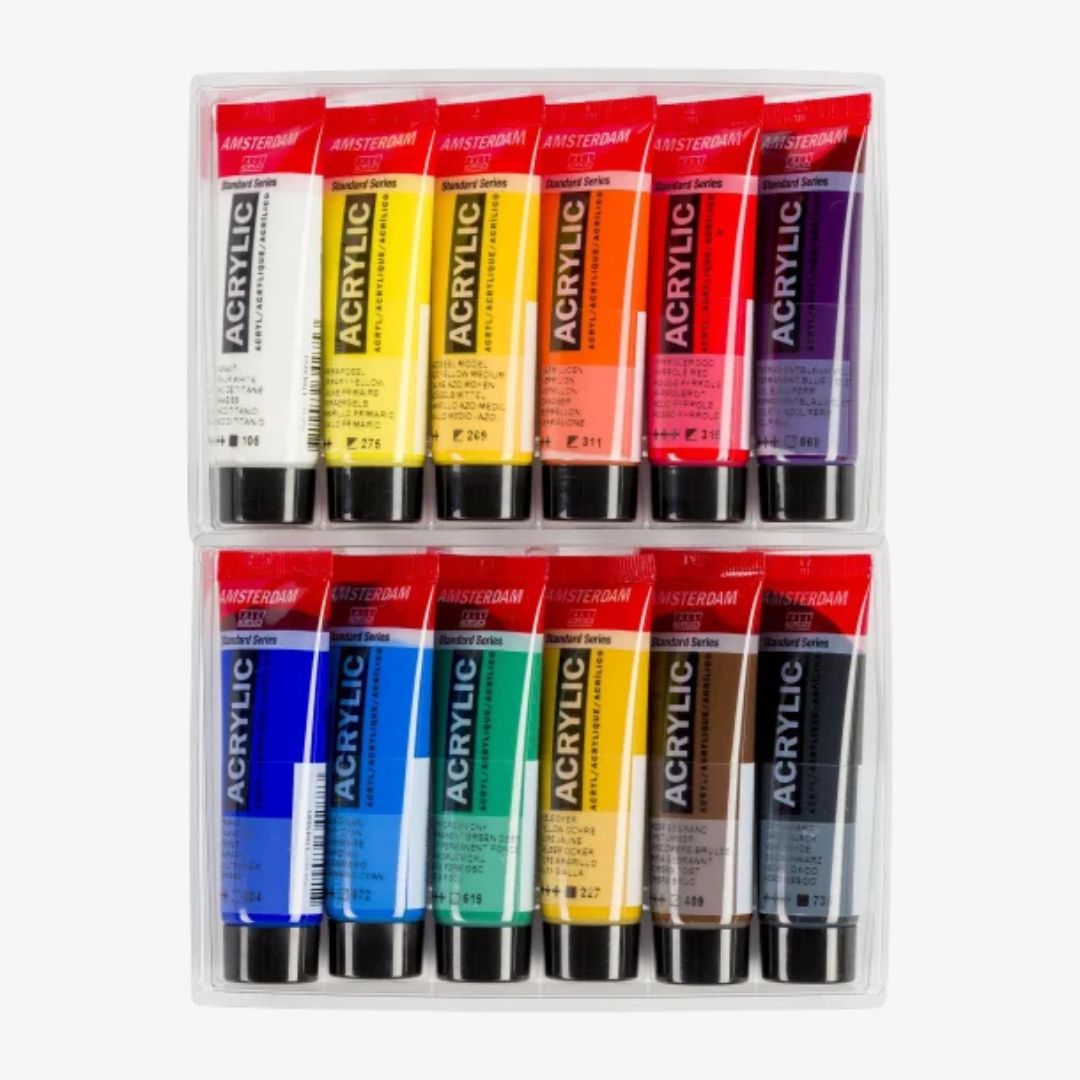 Standard akrylmaling sæt 12 x 20 ml, Amsterdam