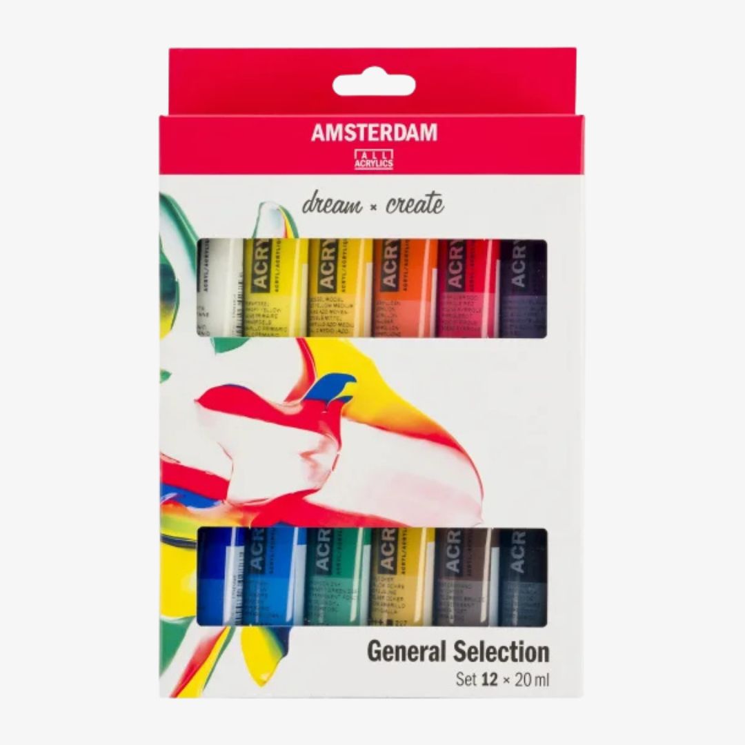 Standard akrylmaling sæt 12 x 20 ml, Amsterdam