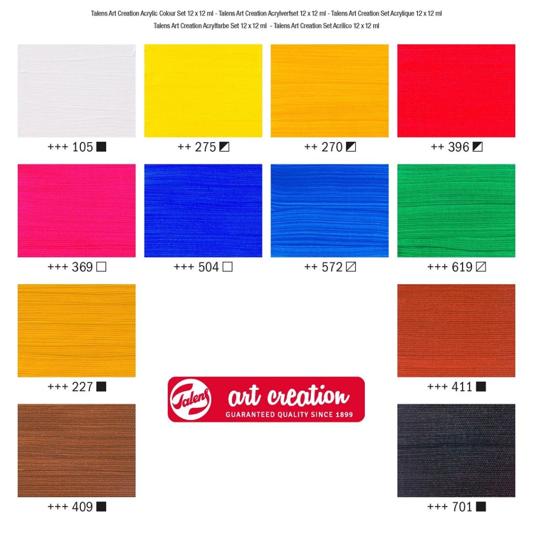 Talens Art Creation Akrylmaling Sæt – 12 × 12 ml