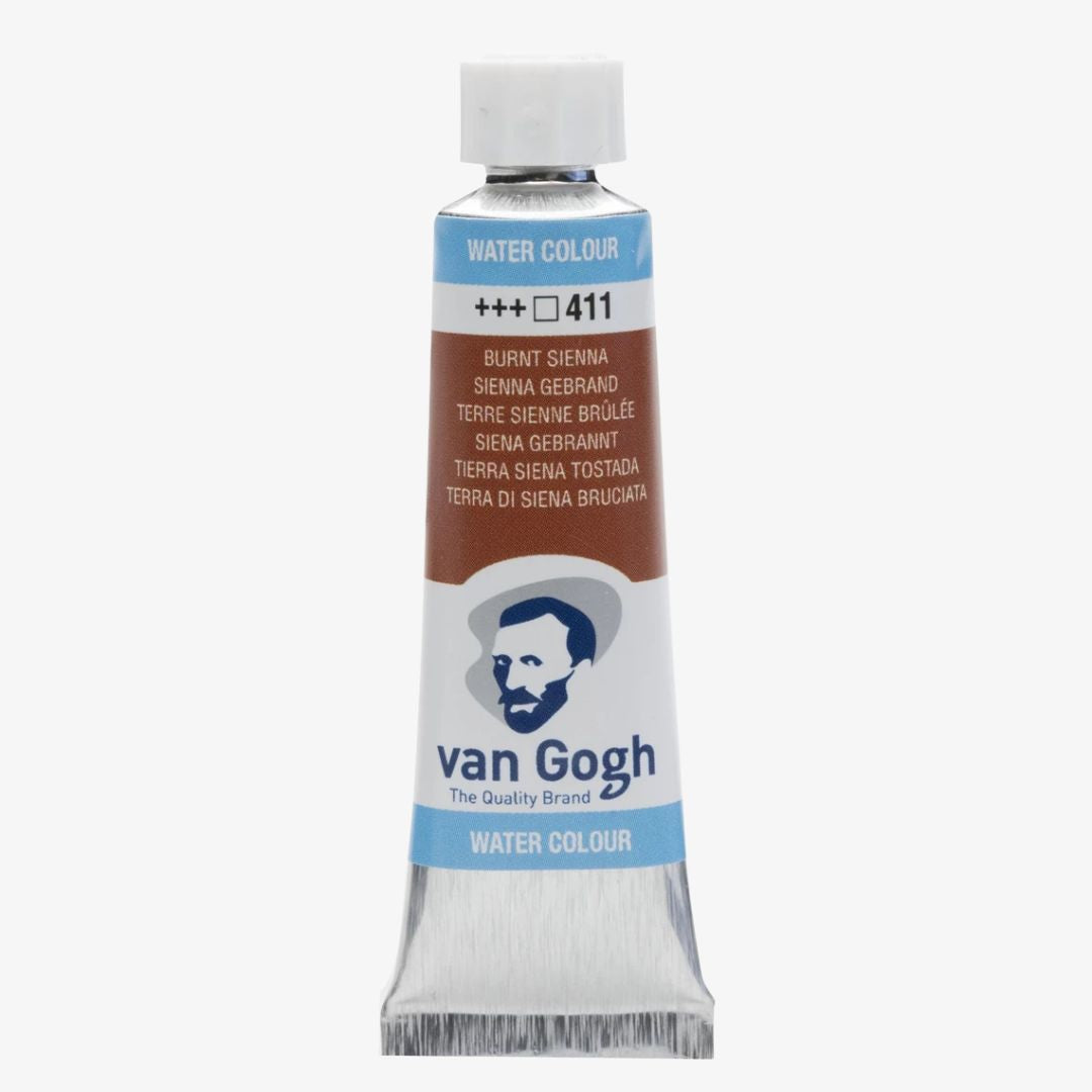 Burnt sienna akvareltube, Van Gogh akvarelmaling