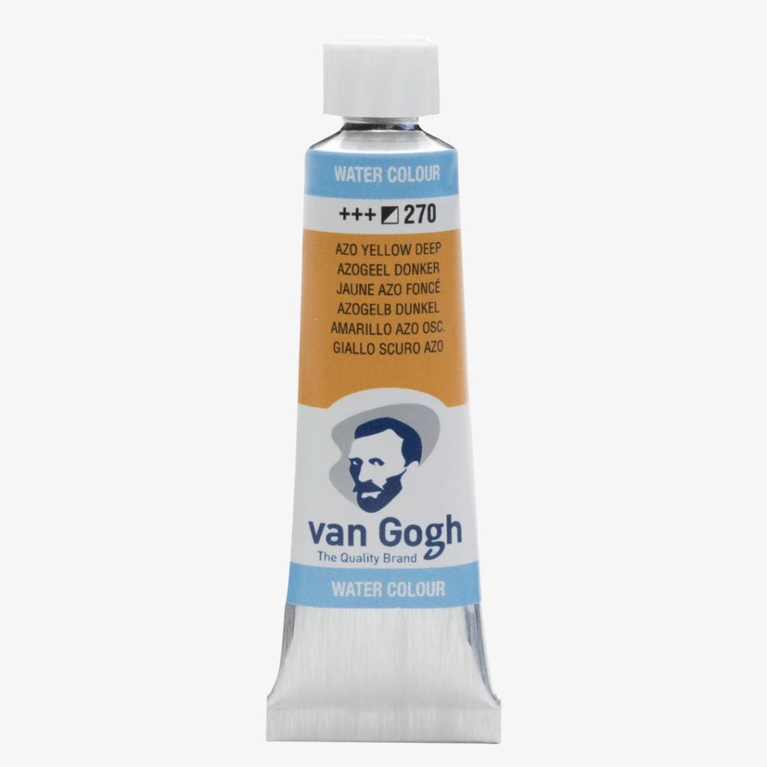 Azo Yellow Deep akvareltube, Van Gogh akvarelmaling