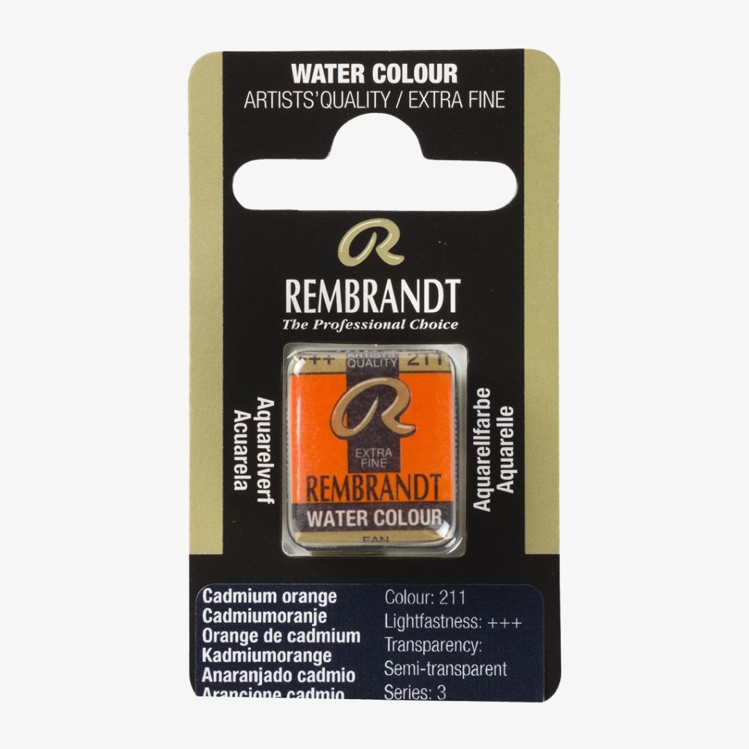 Cadmium Orange half pan, Rembrandt akvarelmaling