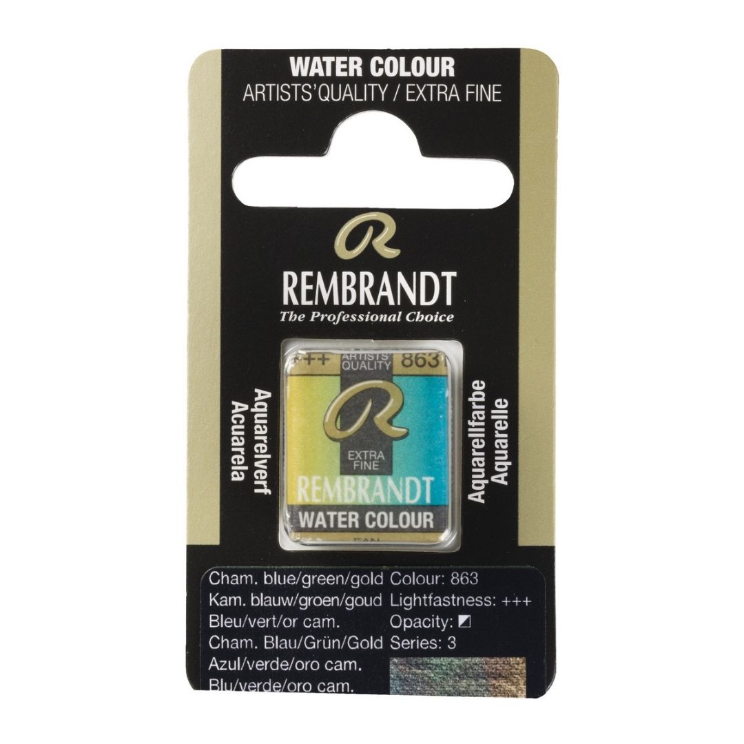 Chameleon Blue/Green/Gold pan, Rembrandt akvarel