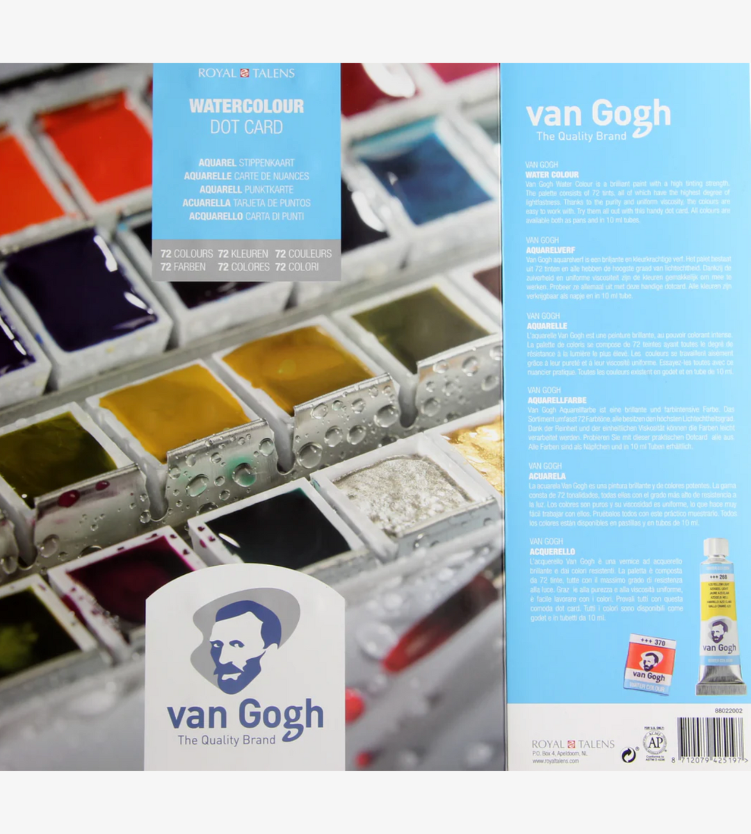 Van Gogh Dot kort (72 akvarelfarver)