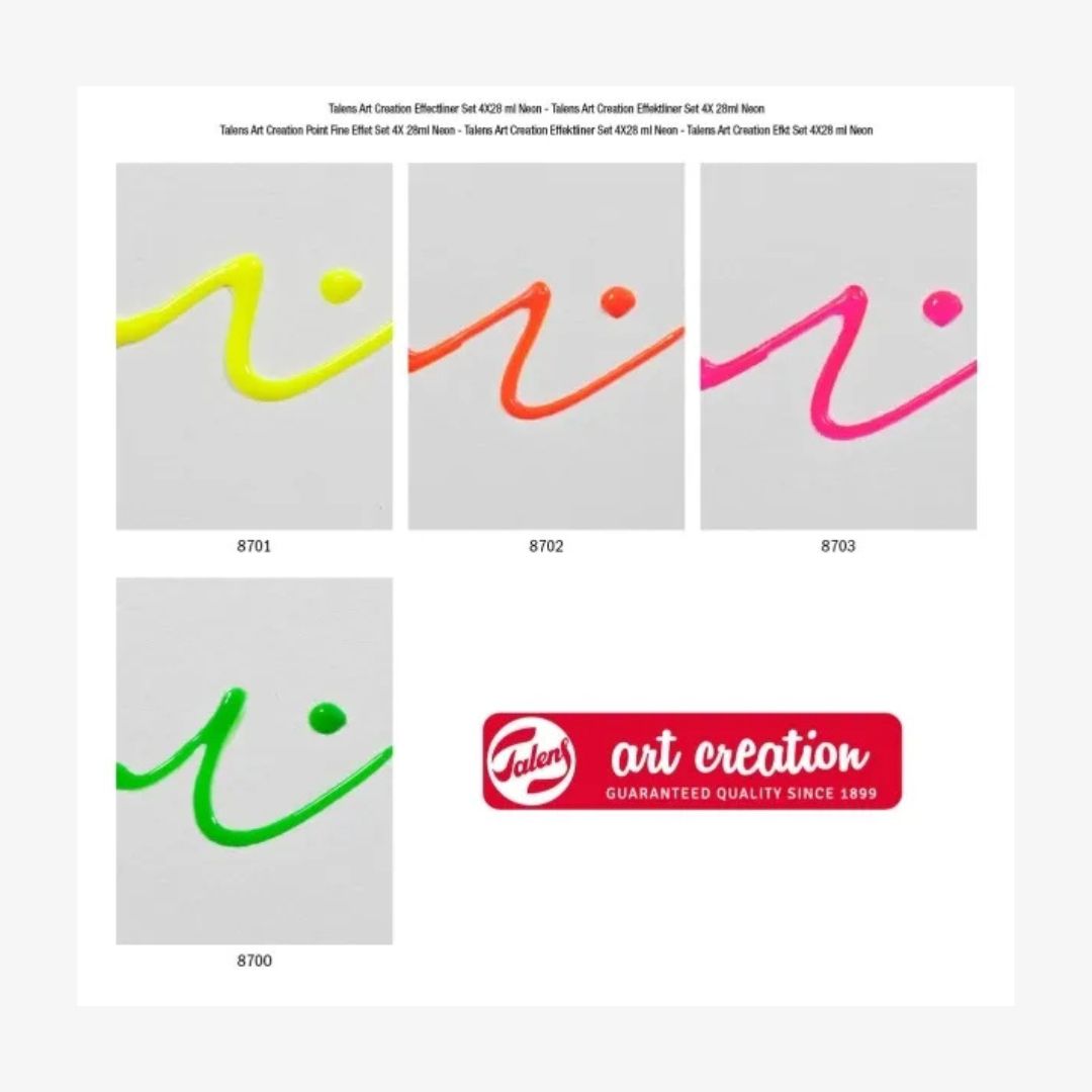3D effect liner - 4 neonfarver