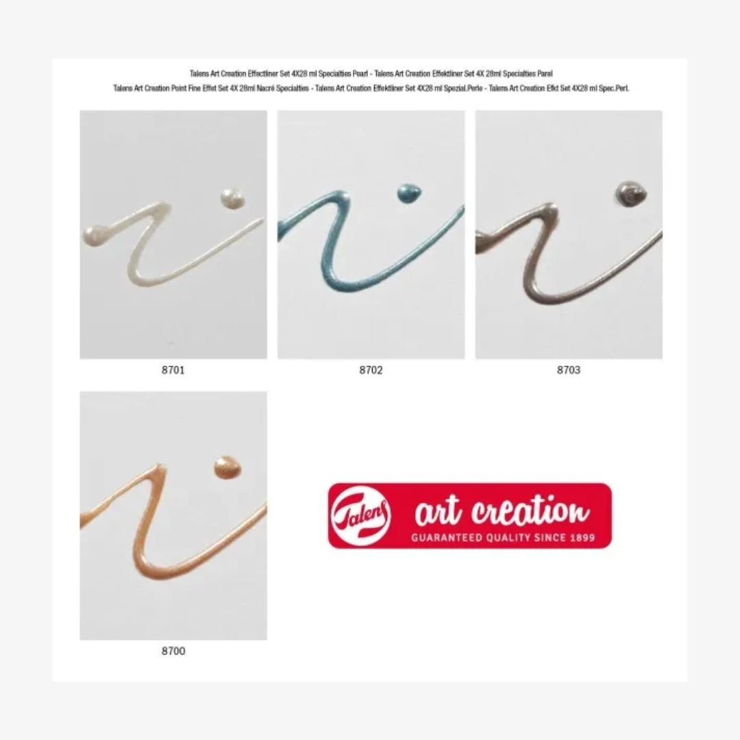 3D effect liner - 4 perlefarver