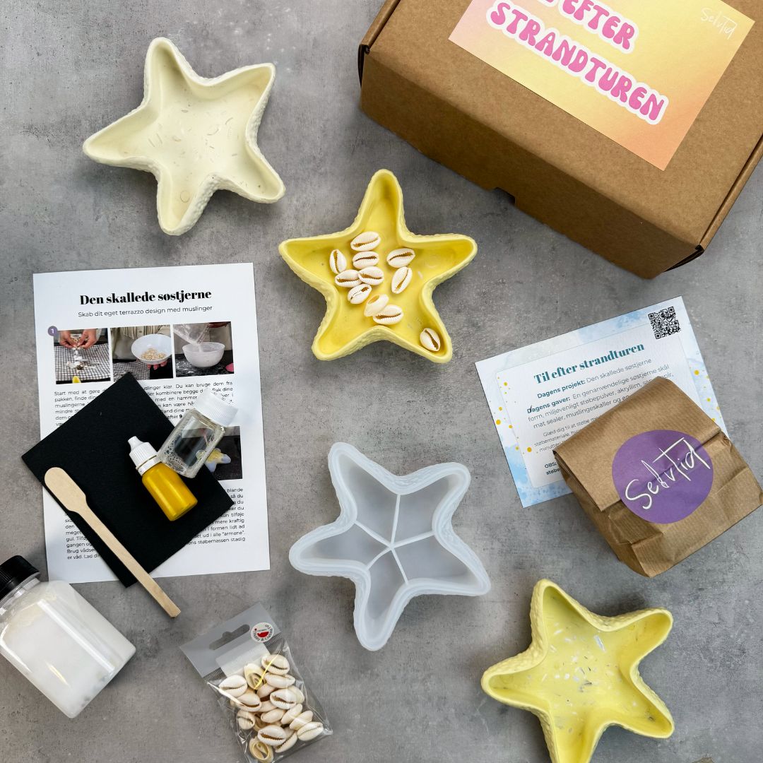 Mini støbe kit - søstjerne og lys skål