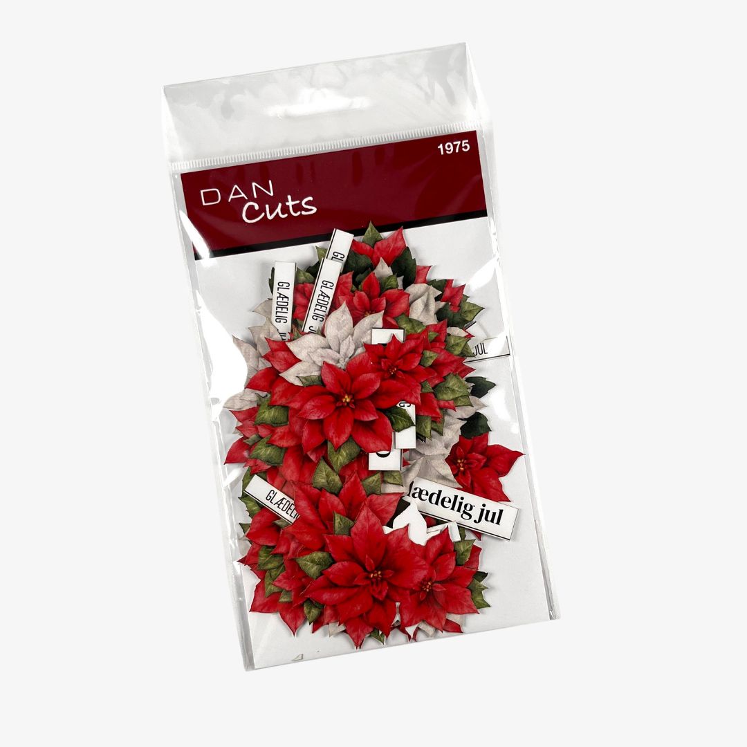 Julestjerner og 'Glædelig jul' udklip
