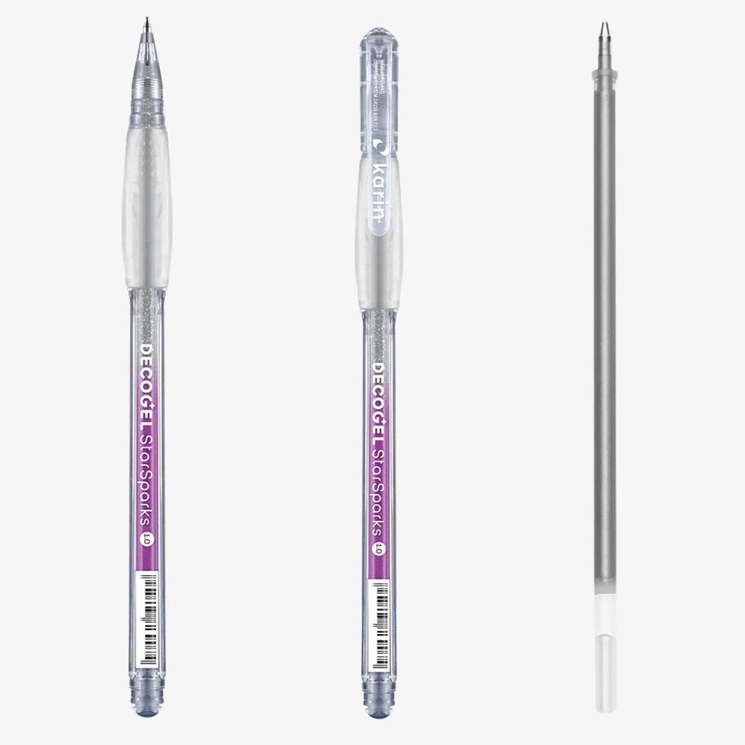 Karin Decogel 1.0 gelpen Star Sparks Silver (101)