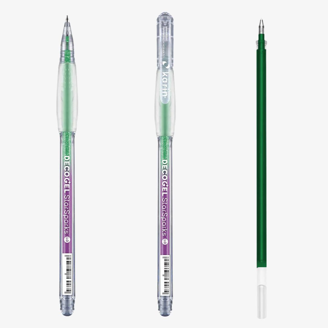 Karin Decogel 1.0 gelpen Star Sparks Y. Green (119)