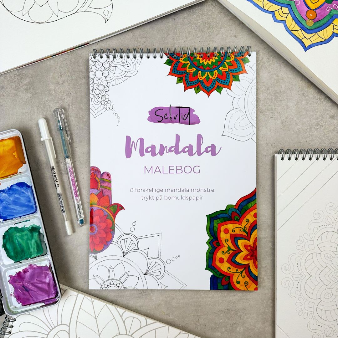 Mandala akvarelbog - Selvtid bomuldspapir
