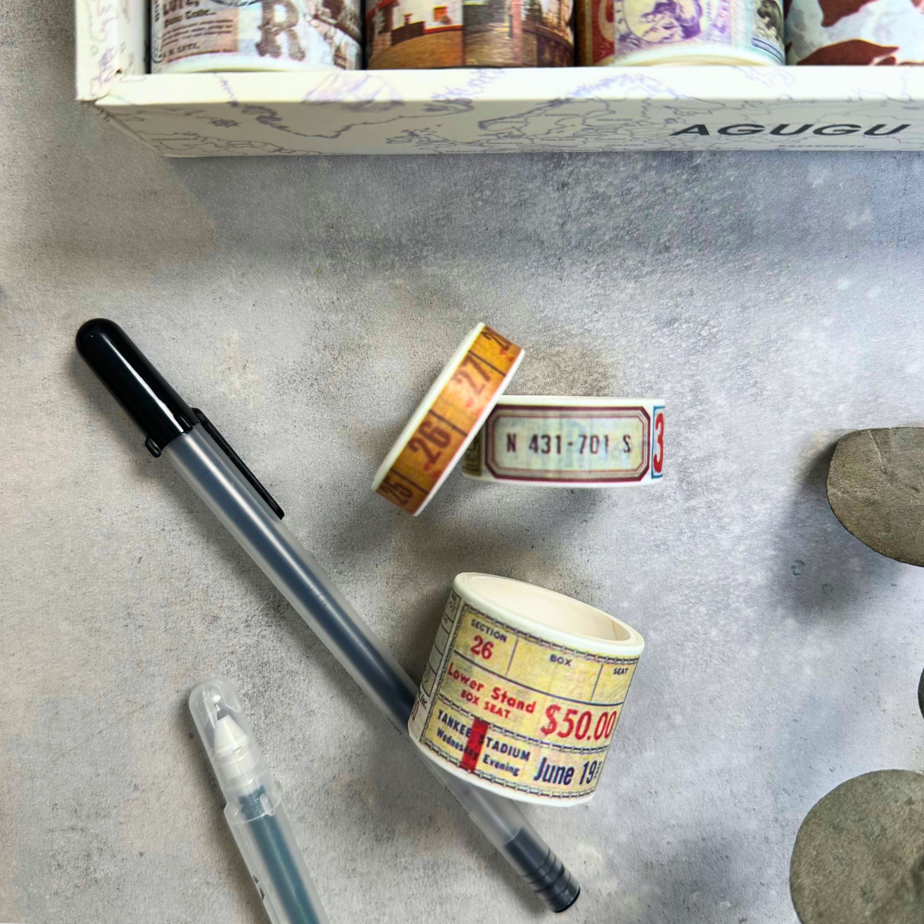 Æske med opdagelsesrejsende washi tape
