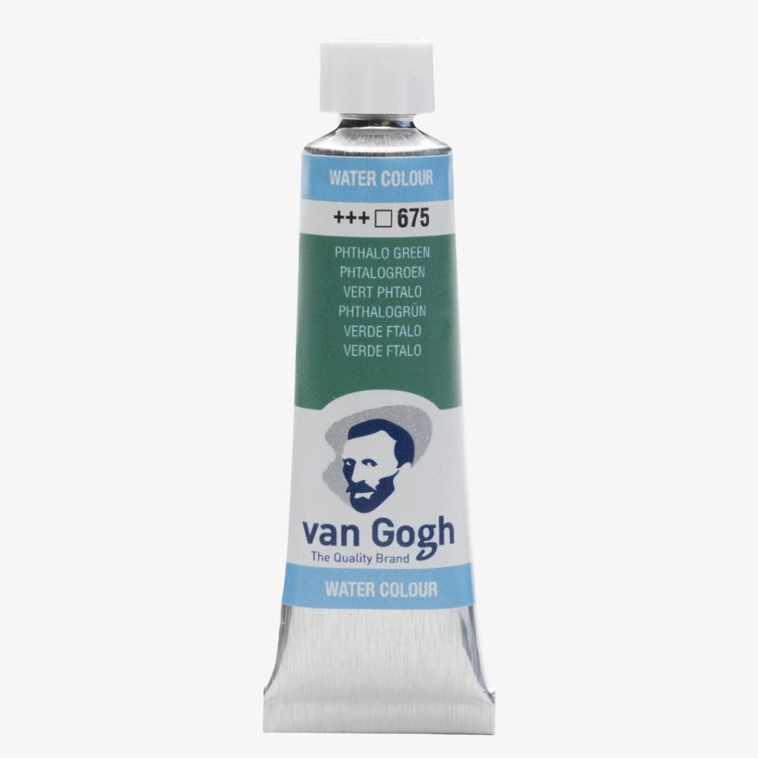 Phthalo green akvareltube, Van Gogh akvarelmaling