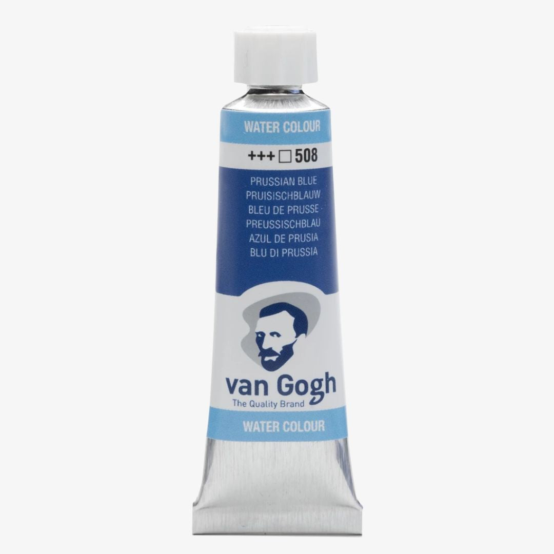 Prussian blue akvareltube, Van Gogh akvarelmaling