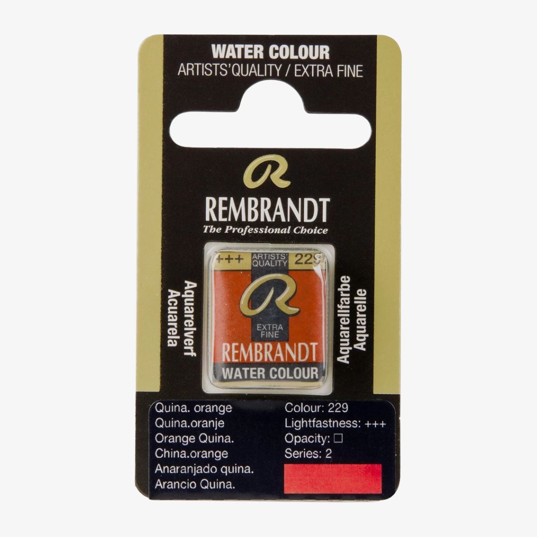 Quinacridone Orange half pan, Rembrandt akvarelmaling