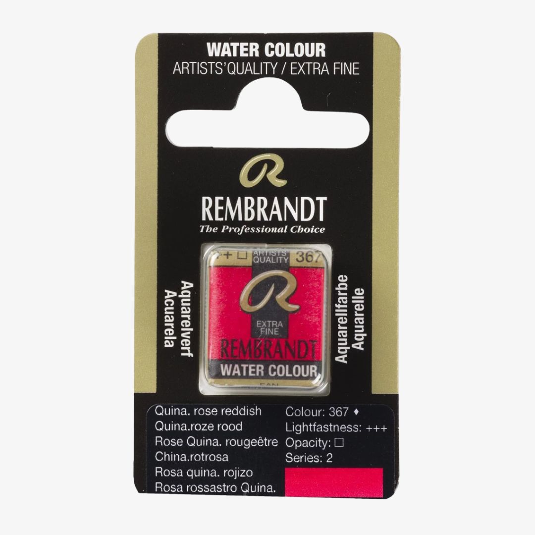 Quinacridone Rose Reddish half pan, Rembrandt akvarelmaling