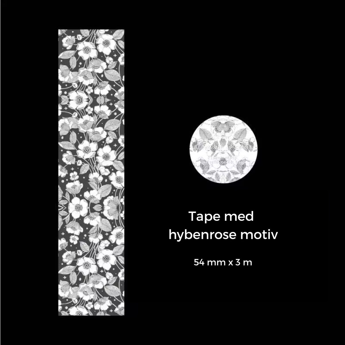 Tape med hvide blomster