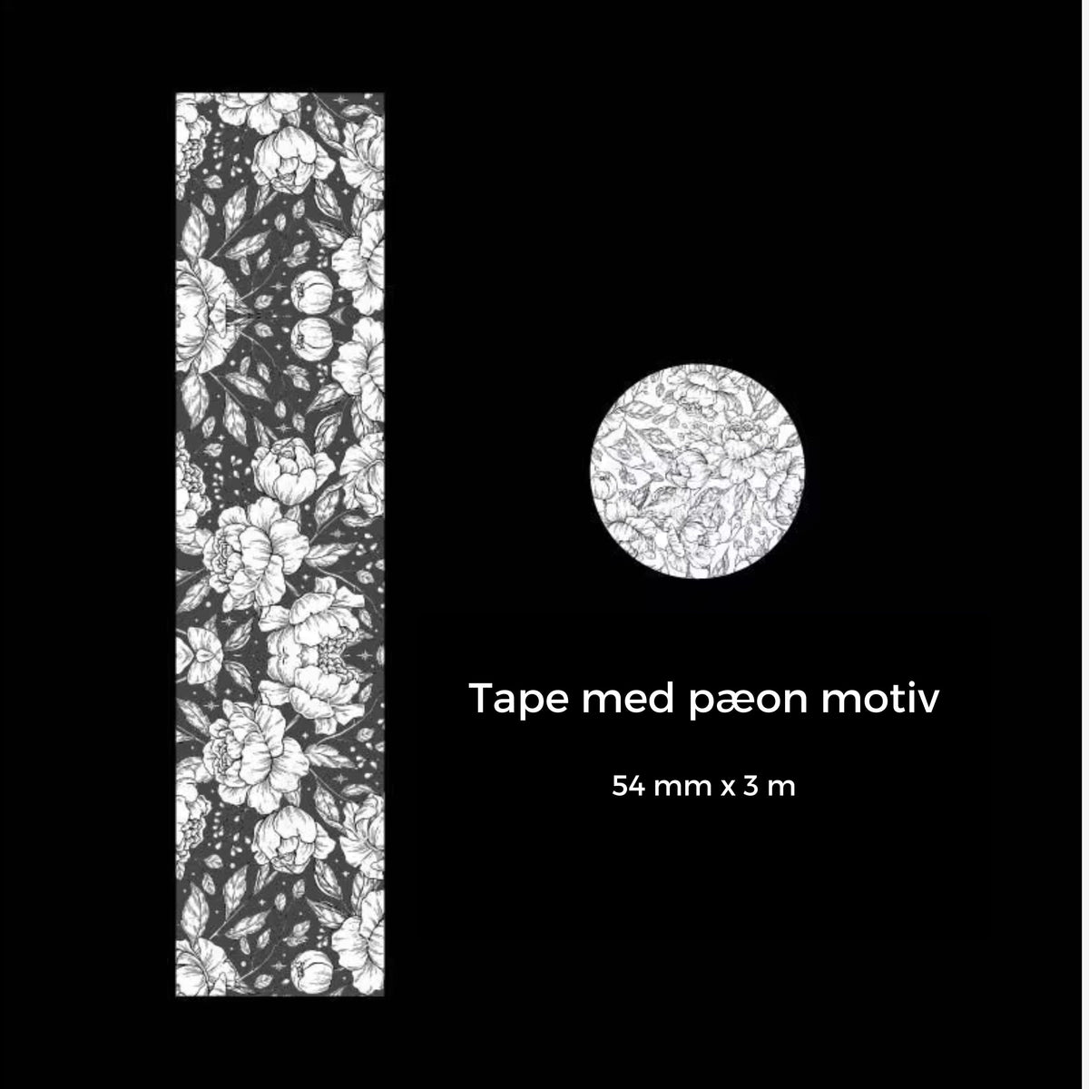 Tape med hvide blomster