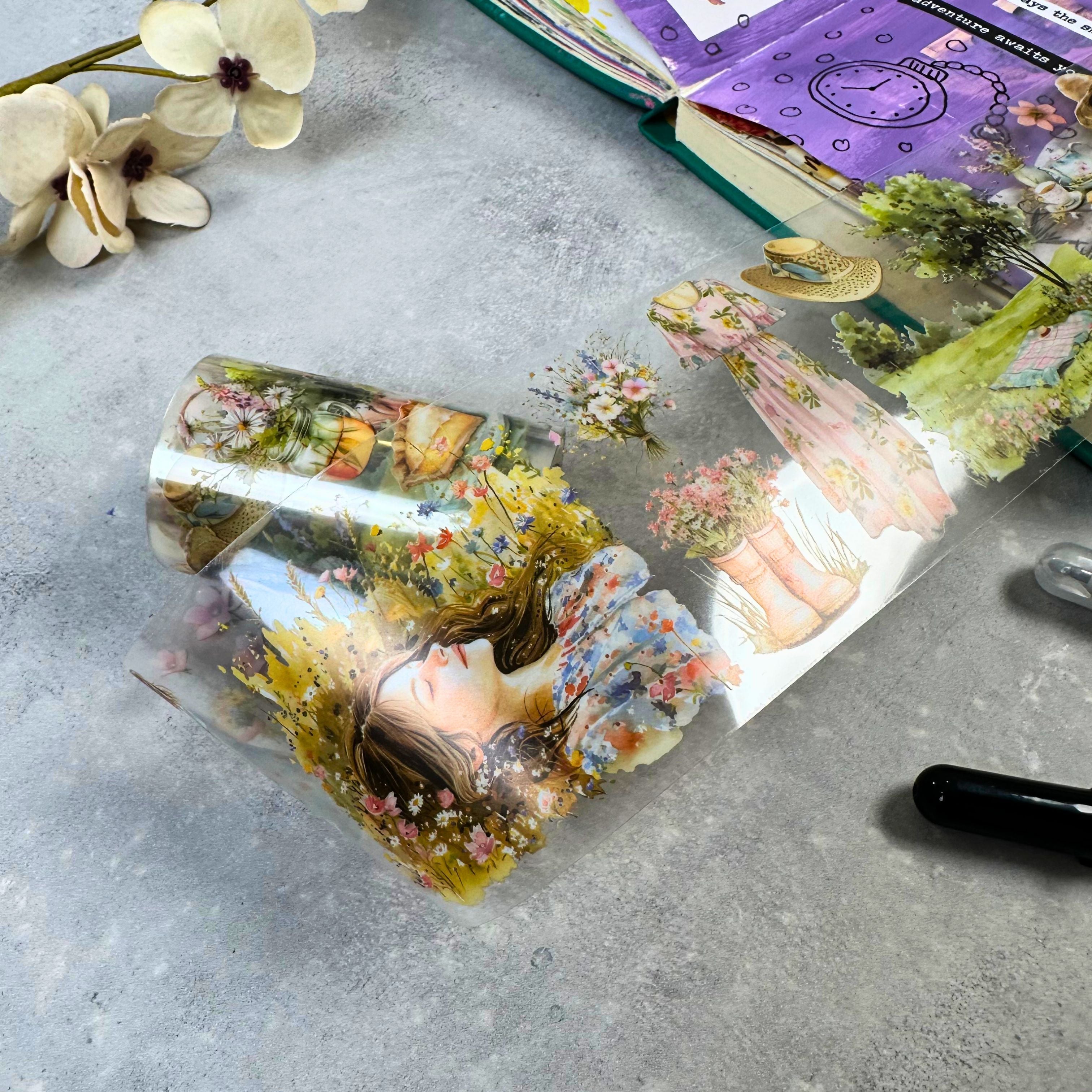 Tape med blomstret picnic