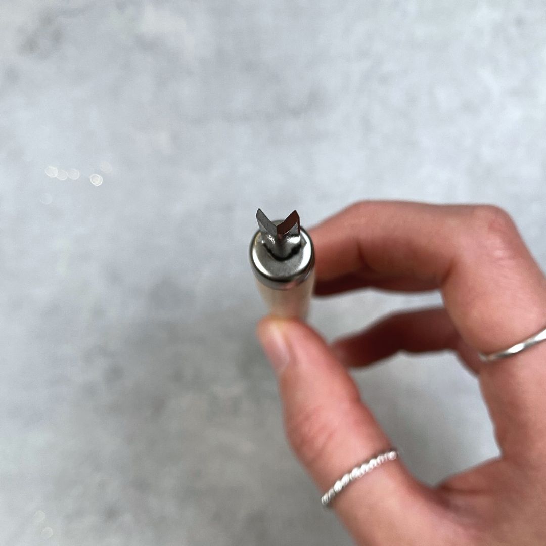 Stort v-jern til linoleumstryk