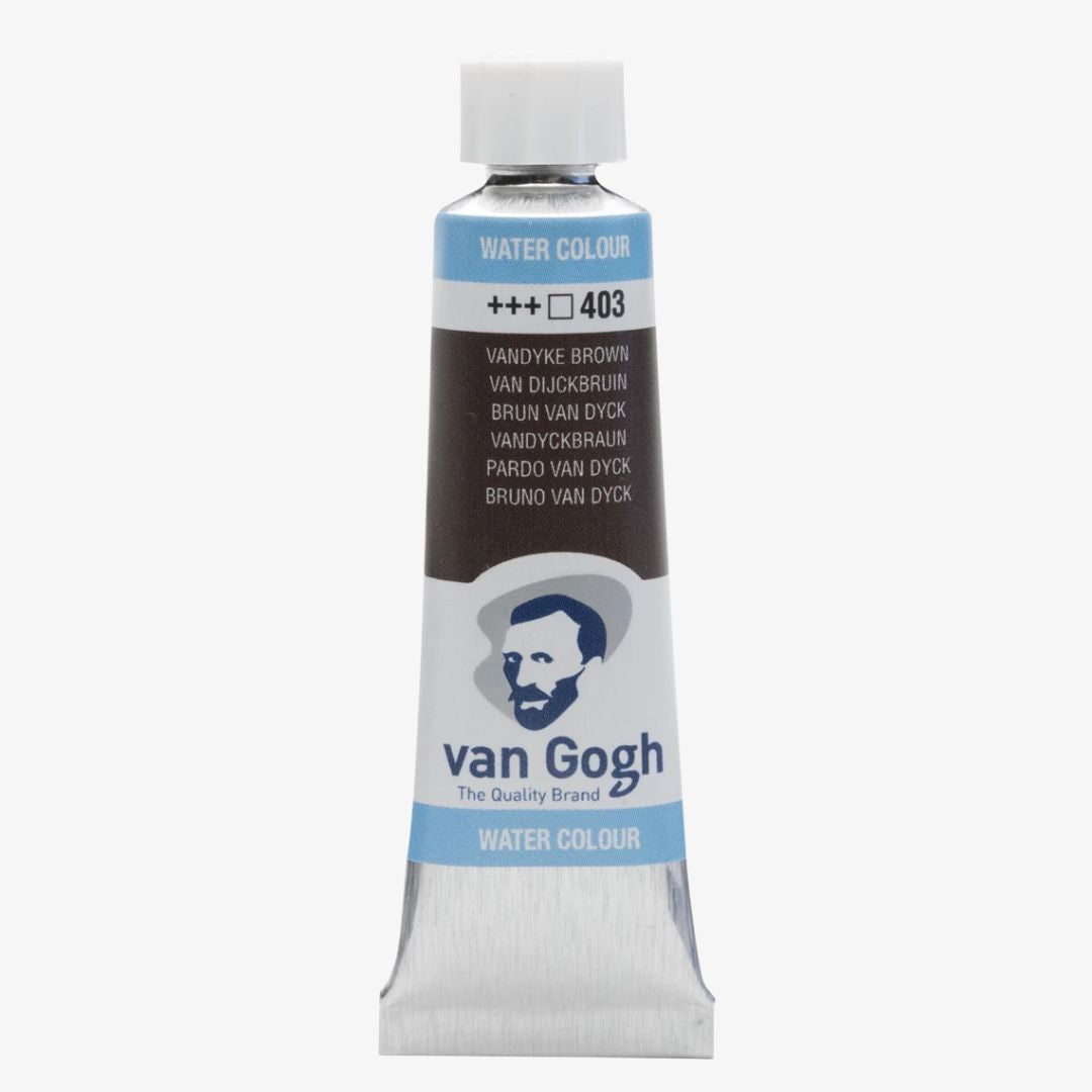 Vandyke brown akvareltube, Van Gogh akvarelmaling