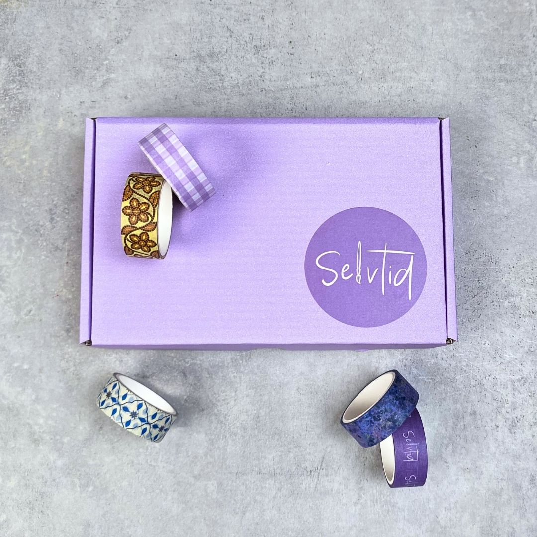 Selvtid washi tape, 1,5 cm. x 3 m.