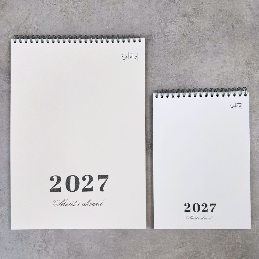 2027 Akvarelkalender - Mal selv (Selvtids bomuldspapir)