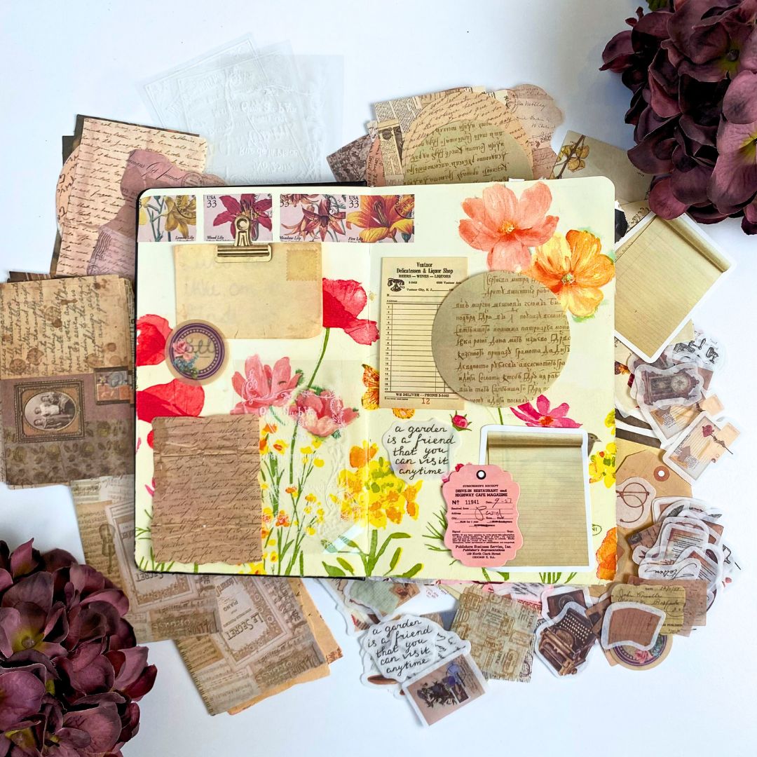 Scrapbook sæt - Retro breve